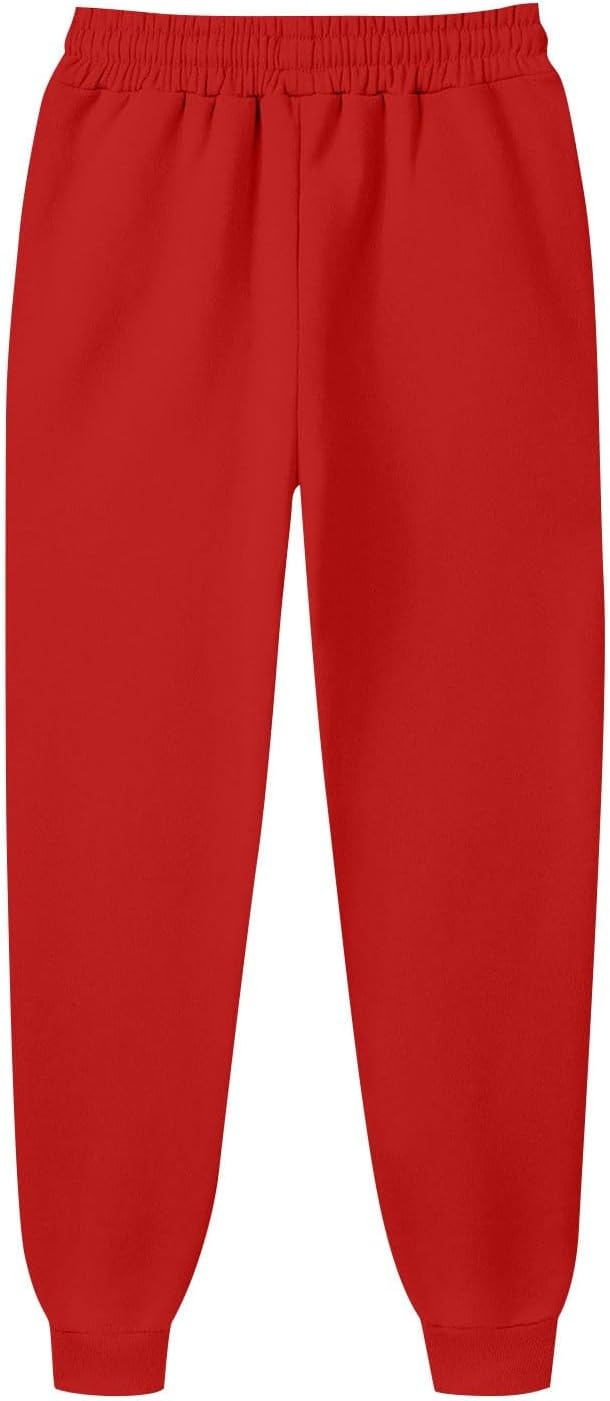 WENKOMG1 Mens Track Sweatpants, Solid Color Drawstring Active Athletic Workout Sweatpant Joggers, S-2XL