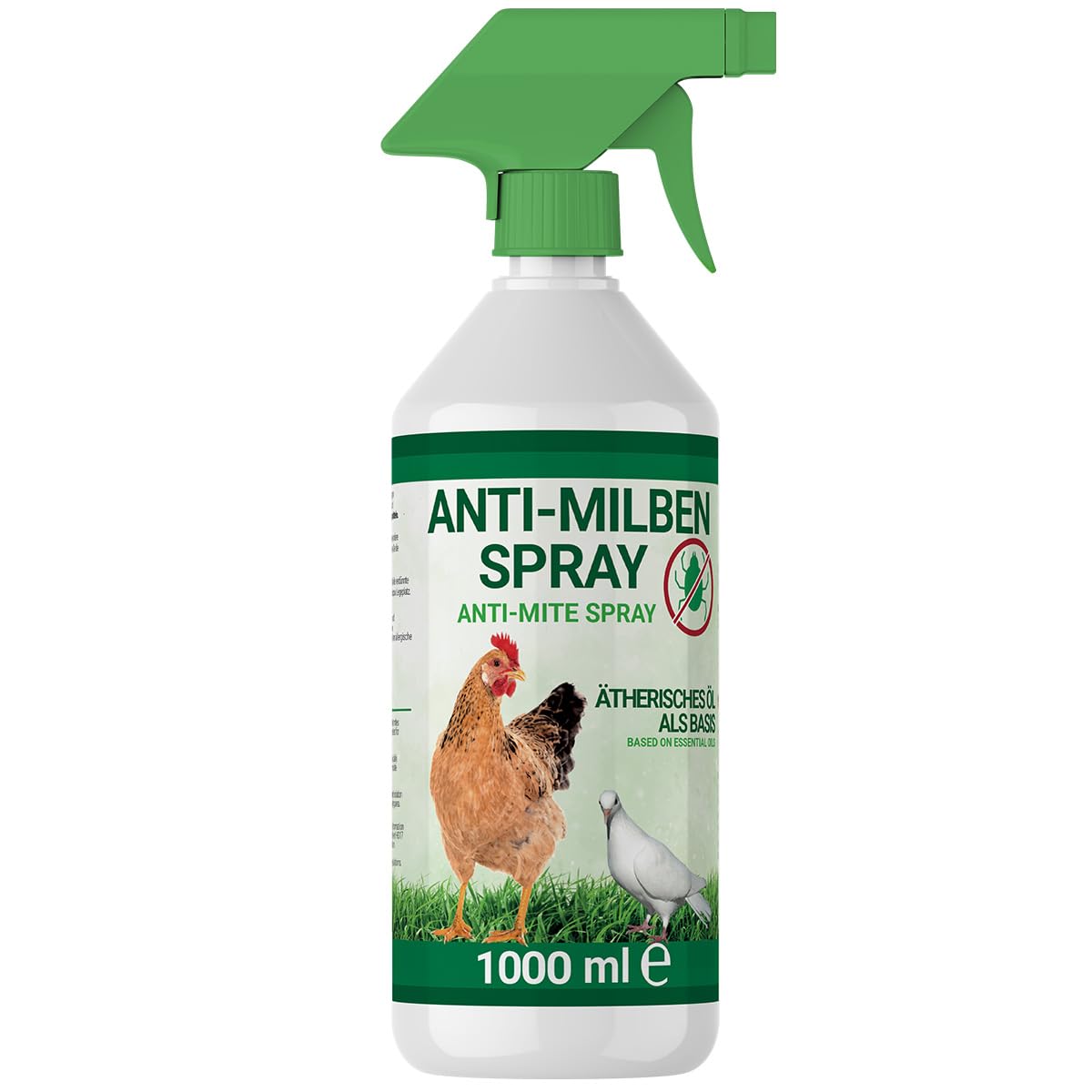 Spray antiacaro da 1000 ml per pollame come polli e uccelli - Protezione immediata e a lungo termine contro i parassiti, per uso acuto e preventivo