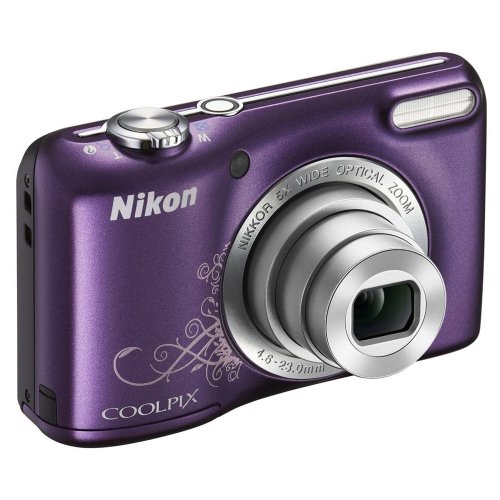 Image of Nikon Coolpix L27 16.1MP Point-and-Shoot Digital Camera (Purple) with 4GB Card, Camera Pouch, Rechargeable Battery and Charger