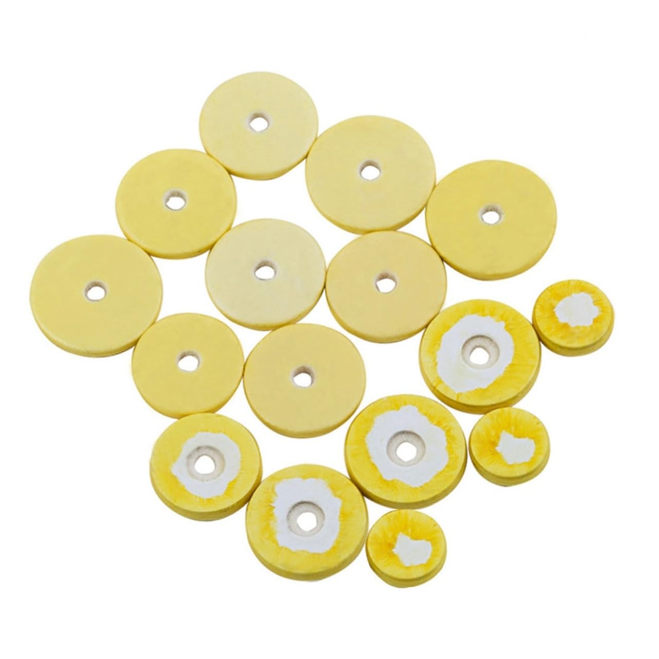 GOOHOCHY 16 in 1 Replacement Flute Pads (light Yellow) Flute Plugs Swab Cleaner Set