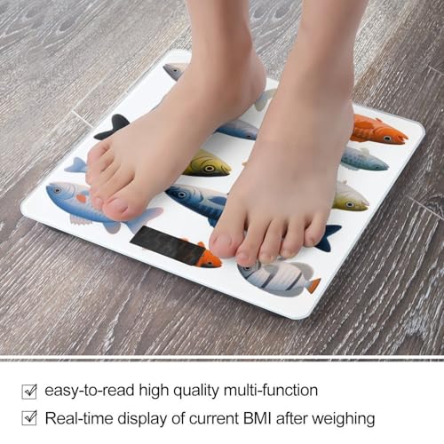Báscula digital de baño Different Fish con pantalla amplia miniatura 5
