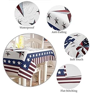 Rectangle Tablecloth 60x84 inch July 4th Independence Day Payty USA Flag Stars Blue Red Stripe Waterproof Polyester Table Cloth Decorative Oil-Proof Table Cover for Dining Table Banquets Party Rectangle Tablecloth 60×84 inch July 4th Independence Day Payty USA Flag Stars Blue Red Stripe Waterproof Polyester Table Cloth Decorative Oil Proof Table Cover for Dining Table Banquets Party
