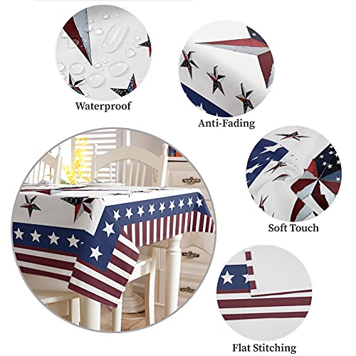 Rectangle-Tablecloth-60×84-inch-July-4th-Independence-Day-Payty-USA-Flag-Stars-Blue-Red-Stripe-Waterproof-Polyester-Table-Cloth-Decorative-Oil-Proof-Table-Cover-for-Dining-Table-Banquets-Party Rectangle Tablecloth 60×84 inch July 4th Independence Day Payty USA Flag Stars Blue Red Stripe Waterproof Polyester Table Cloth Decorative Oil Proof Table Cover for Dining Table Banquets Party