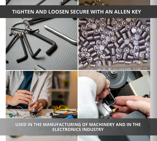 DOJA Industrial | Gewindestifte Madenschrauben | M6 x 8 mm | PACK 25 | Schrauben ohne Kopf | Madenschraube Hex Grub Sechskant | Gewindestift Einschraubmutter | Tuergriff mit Innensechskant