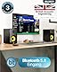 MAJORITY D40X Aktiv Regallautsprecher | 70W 2.0 Gelber Kevlar-Kegel Monitor Lautsprecher | Studio Monitor mit Bluetooth | Bookshelf HiFi Speakers mit Optische, RCA, USB AUX & Inklusive Fernbedienung