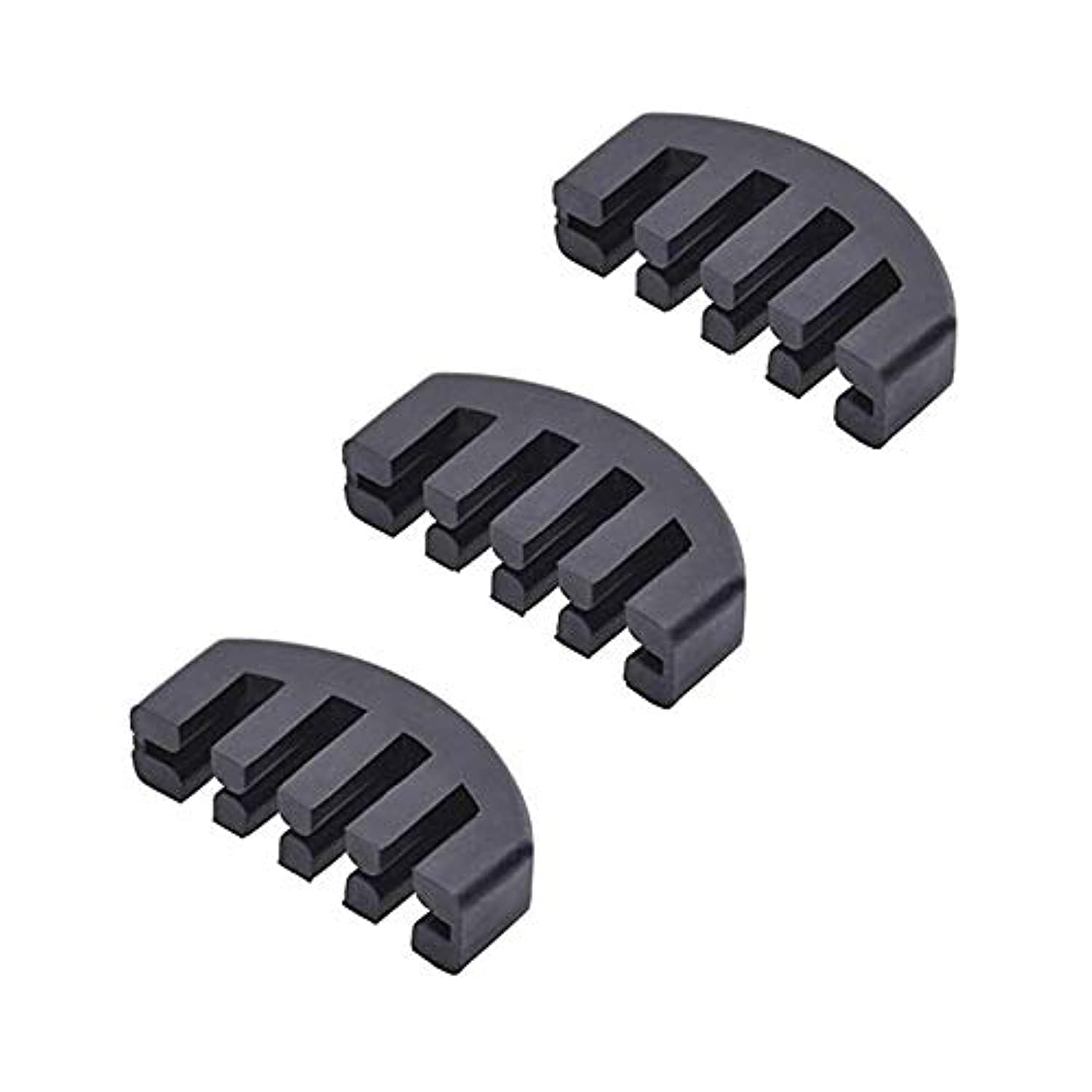 3 Pack Rubber Violin Practice Mute Claw Style Mute for Violin Ultra Practice Silencer for 4/4 Violin Black