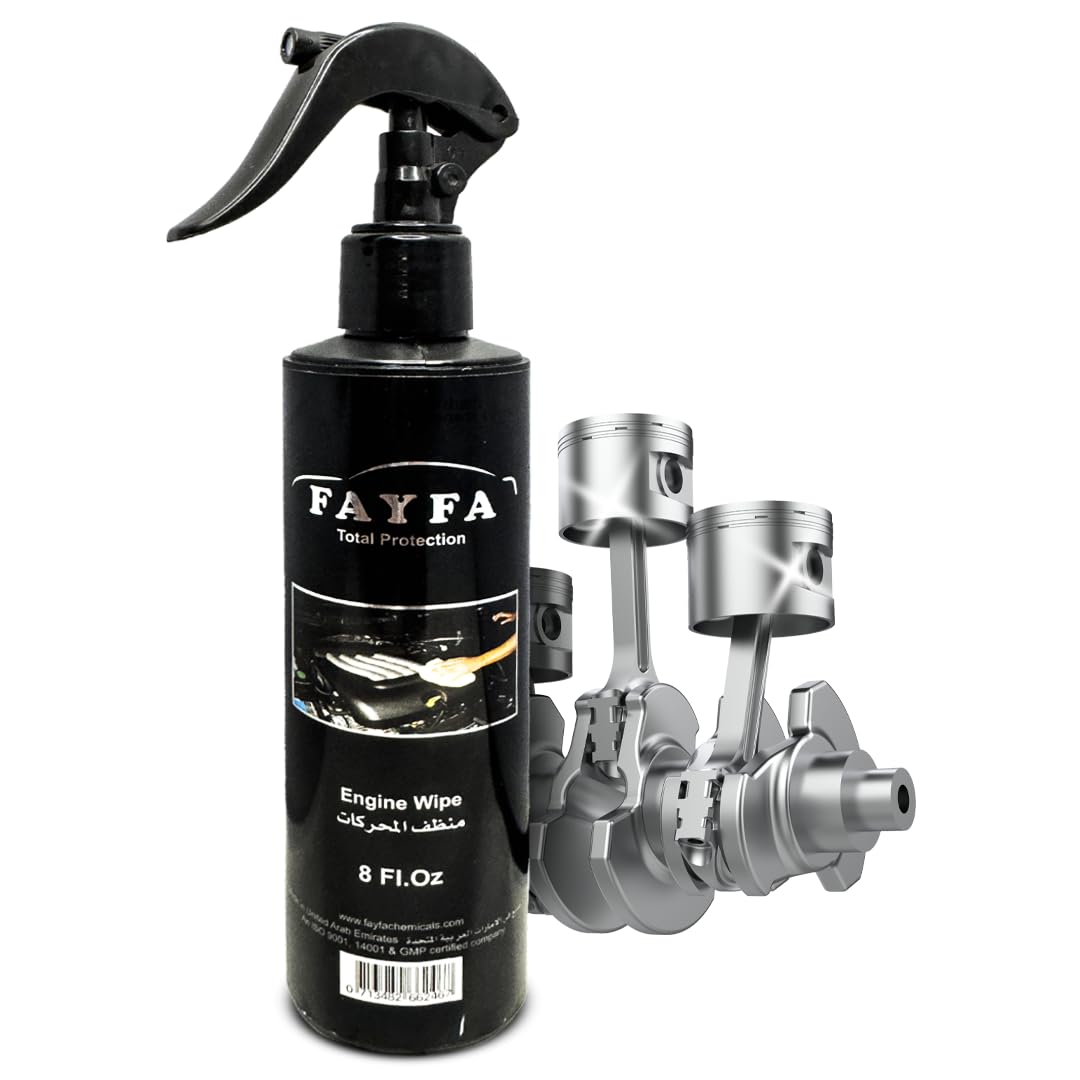 Engine Cleaner & Degreaser Spray – 8 FL.OZ | Biodegradable Formula for Removing Grease, Oil, Dirt & Grime, Fast & Effective Car Engine Cleaning Solution