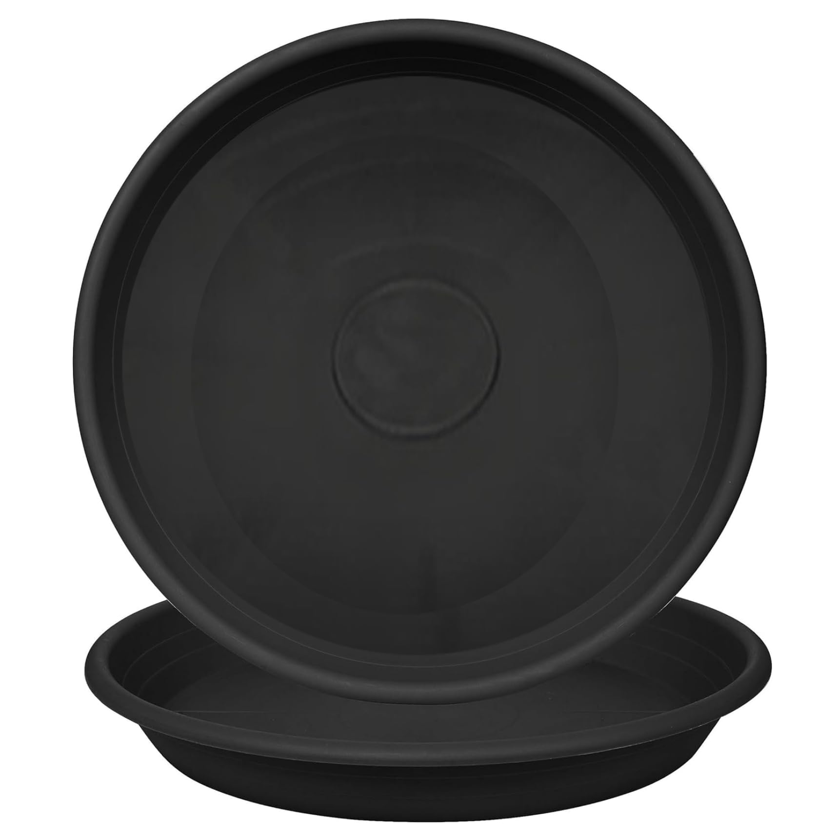 Lot de 2 Plateaux collecteurs d'eau pour Plantes de 45, 7 cm en Plastique Robuste, soucoupes pour Pots Fleurs, Grandes soucoupes pour Plantes d'intérieur et 'extérieur, Plateau Drainage