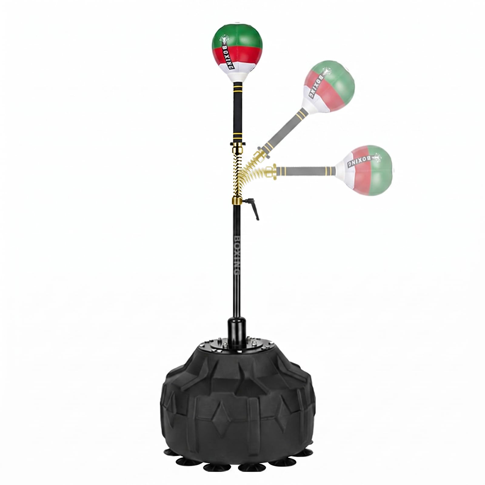 Palla da boxe (solo la palla, non il ripiano), palla riflettente, borsa Cobra, palla da boxe autoportante, accessori Speedbag, pompa ad aria inclusa, verde, 22 x 18 cm