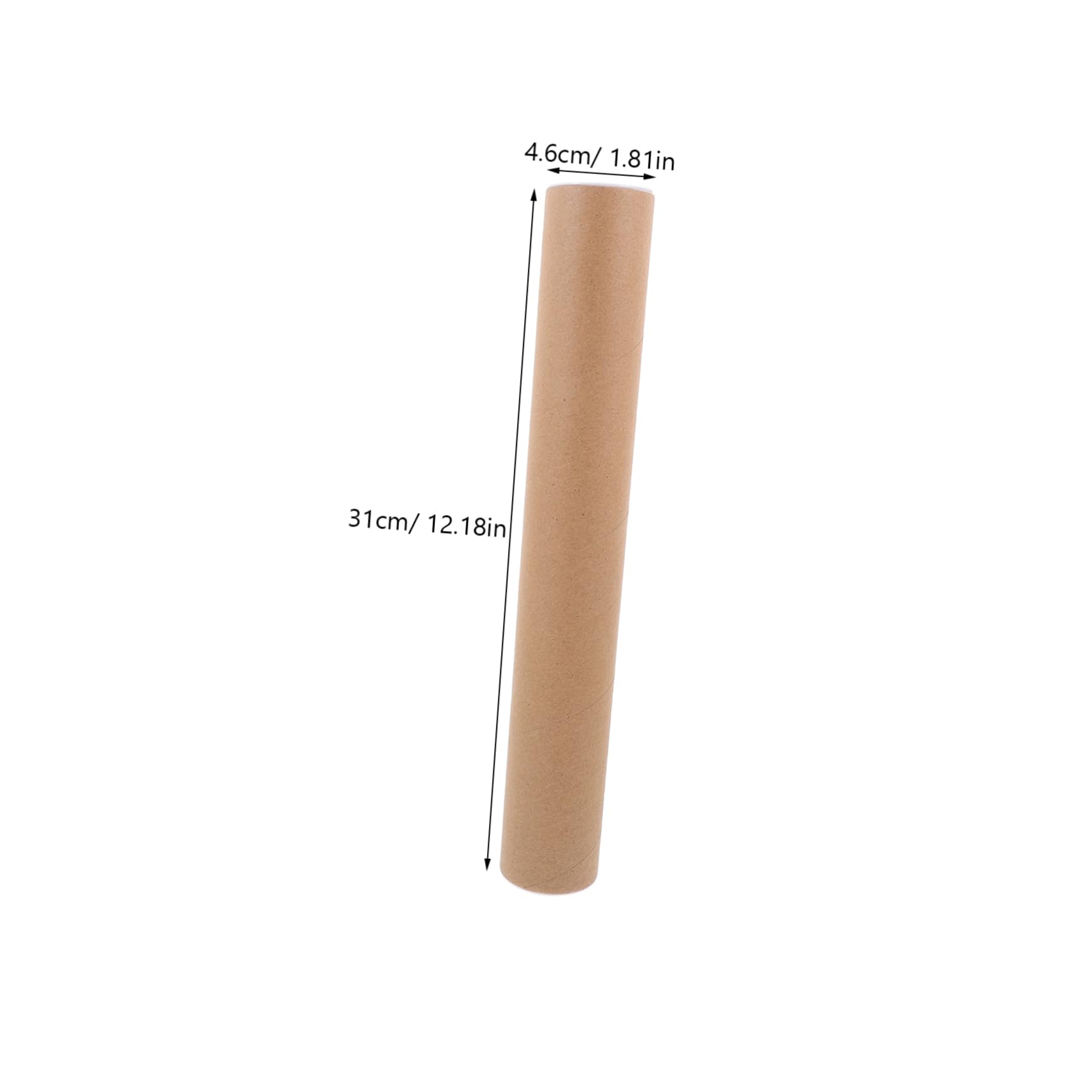 OFFSCH Portable Art Tube Set 10pcs Brown Cardboard Poster Tubes for Mail Storage Transport of Paintings