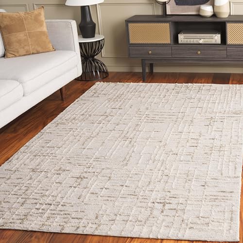Tapete Decorativo SAFAVIEH Abstract 6' x 9' Gris y Salvia