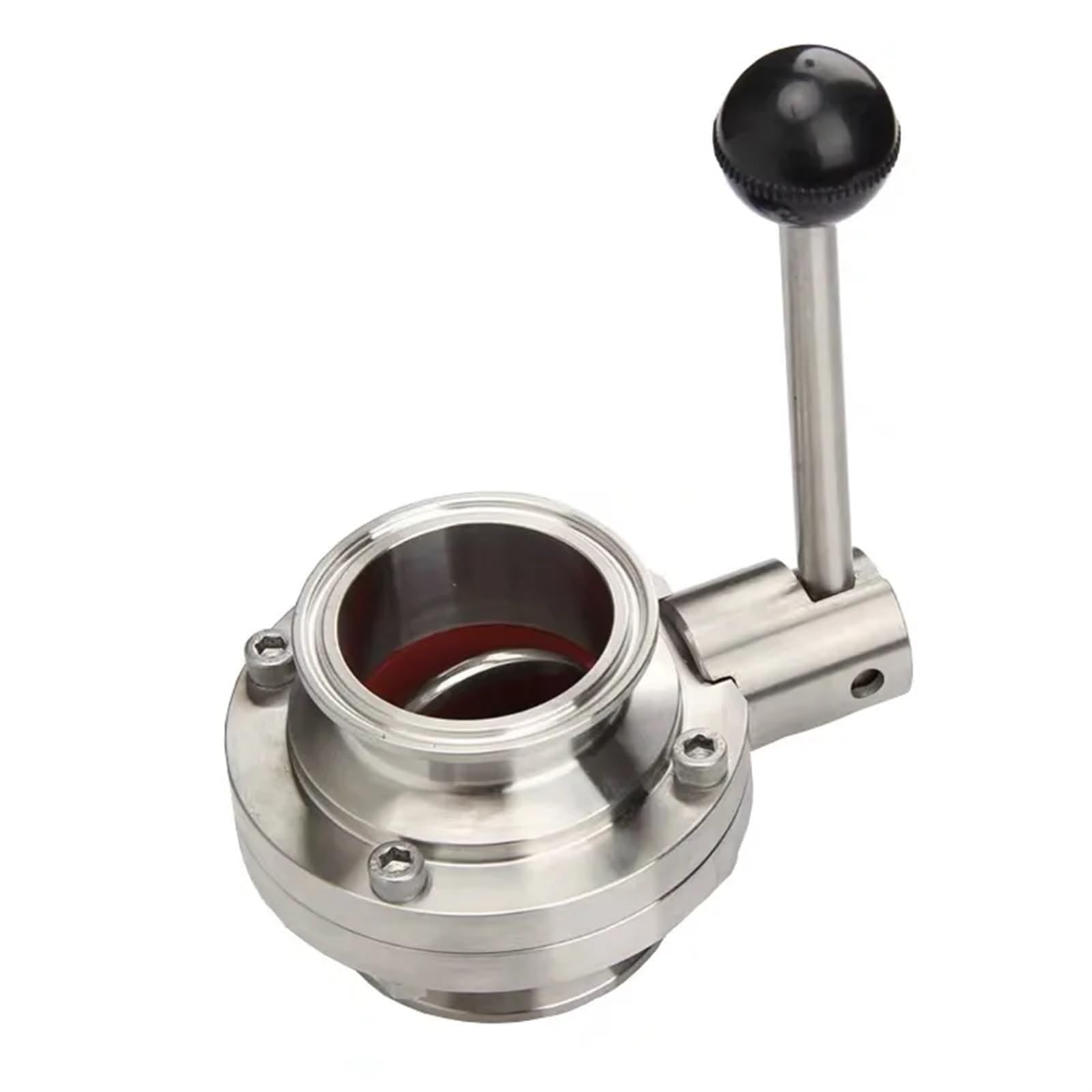 QXWPBIBAN 2"" 51mm SS304 Stainless Steel Tri Clamp ferrule OD 64mm Butterfly Valve