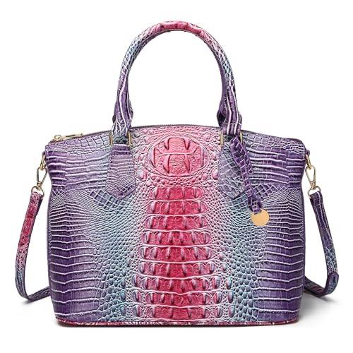 Image of Makcr Joacbv Women Purse Satchel Bag Long Crossbody Classy Tote Bag Top Handle Vegan Leather Ladies Handbags Embossed Pattern