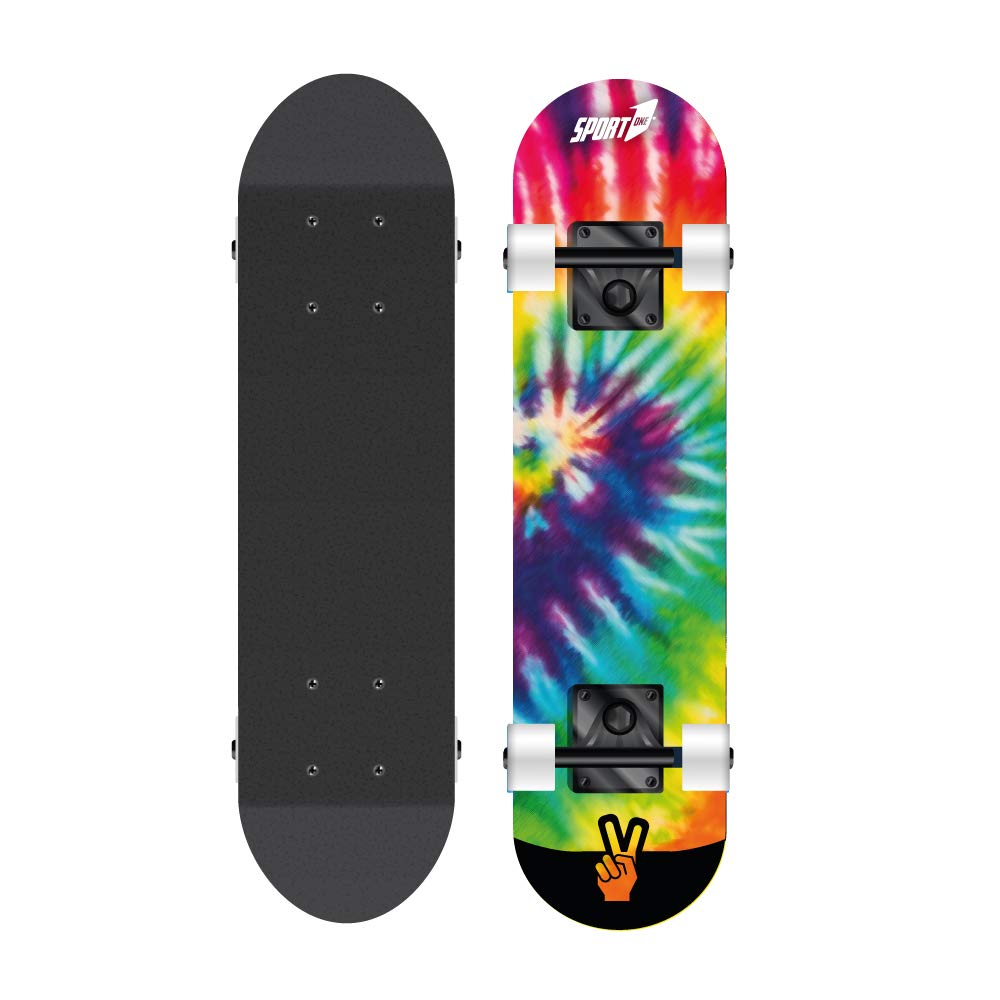 Sport1-Skateboard Hippy/Tavola in Legno 70.5 cm/Portata Massima 50 kg
