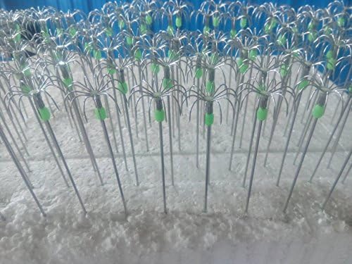 mr octopus 30pcs Squid Hook. Squid jigs, with Glow Bead, 15cm Length.Outside Diameter is 40mm