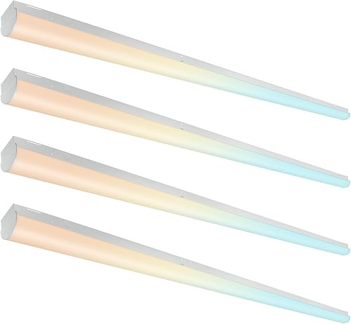 mw Iluminación LED lineal de 8 pies, 65 W75 W90 W seleccionable, tira de luz de tira de 3500 K4000 k5000 K, 120 V-277 V, 0-10 V regulable ULDLC