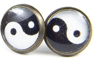 Handmade Yin Yang Studs: Balancing Harmony in Style
