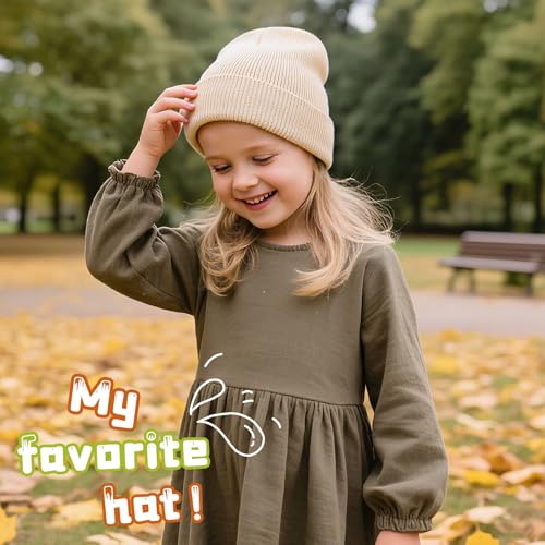 Image of ZOORON Kids Beanie Boys Girls Beanies Children Winter Hats Children Knit Warm Caps Kids Soft Beanie Cap