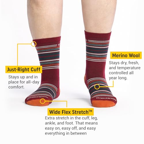 Wide Open Micro Crew Men's Socks - Merino for Everyday Wide Feet (Style 9005)2