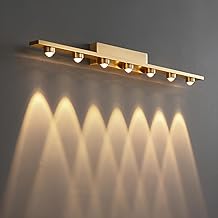 FILLISKA® 7 Way LED Mirror/Picture/Vanity Light with Warmwhite Light (7 LED Luxurious Gold-985B)(2 Year Warranty)