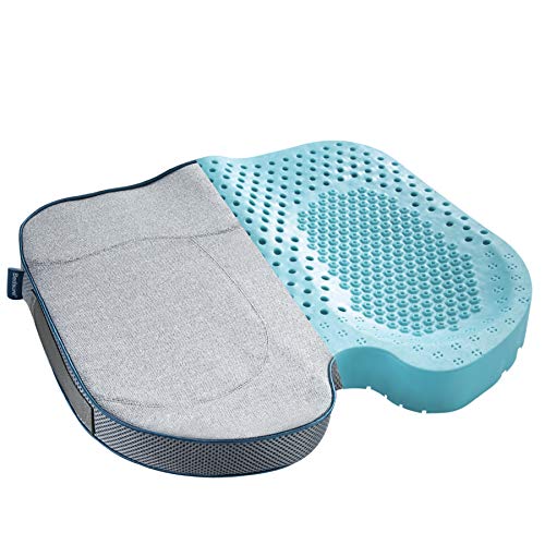 Bedsure Cojín Coxis Ortopédico Gel - Cojín Antiescaras Ciatica Silla Oficina, Cojín...