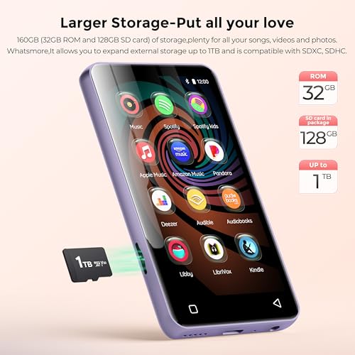 image for 160GB MP3 Player with Bluetooth and WiFi, innioasis Music Player with 
