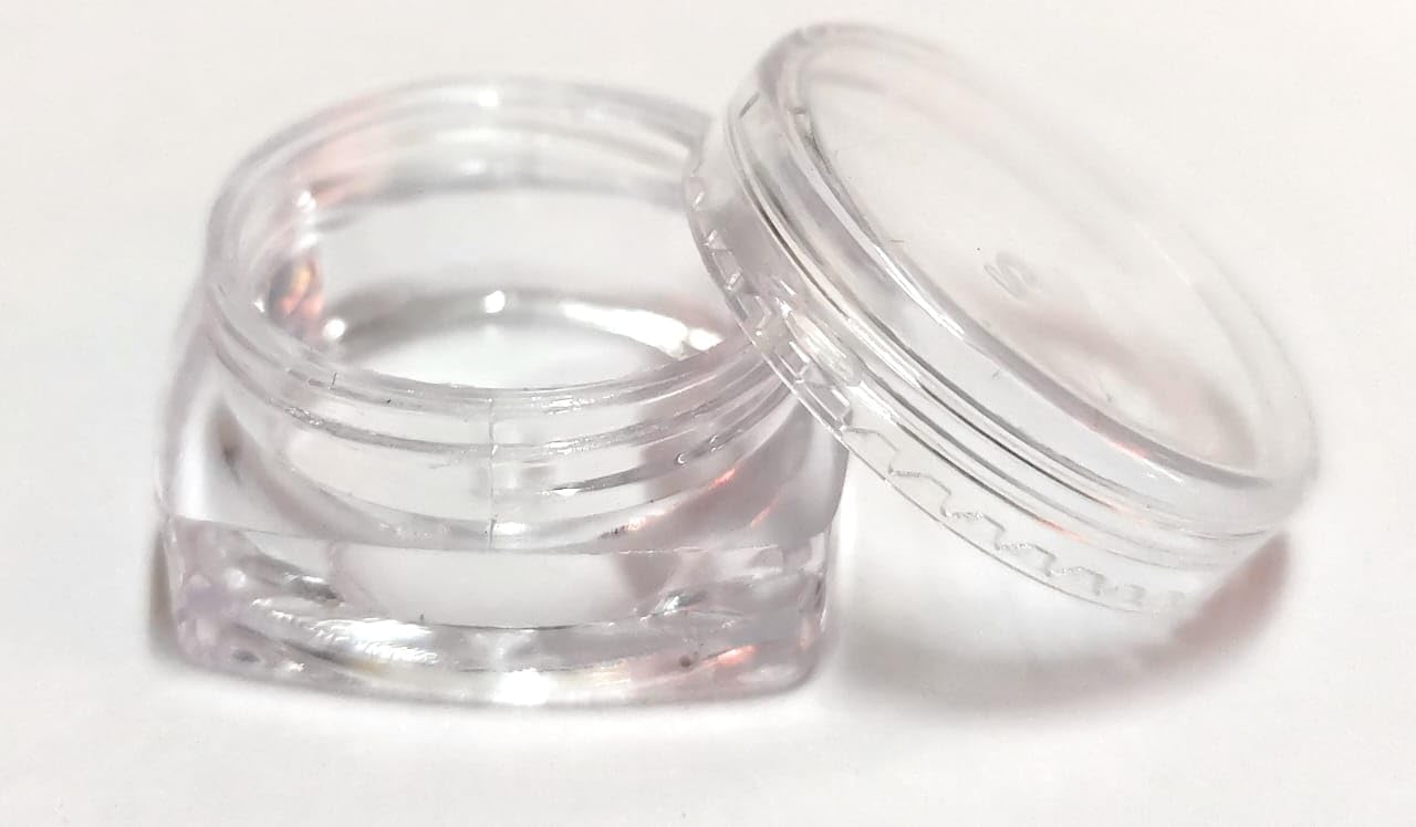 SHREE MAHA Empty Acrylic San Jar Transparent Cosmetic Container with Leakproof inner lids for Lip Balms, Lip Scrubs, Body Butters, Eyeshadow, Makeup & DIY cosmetics beauty products, Pach of 48-image-27
