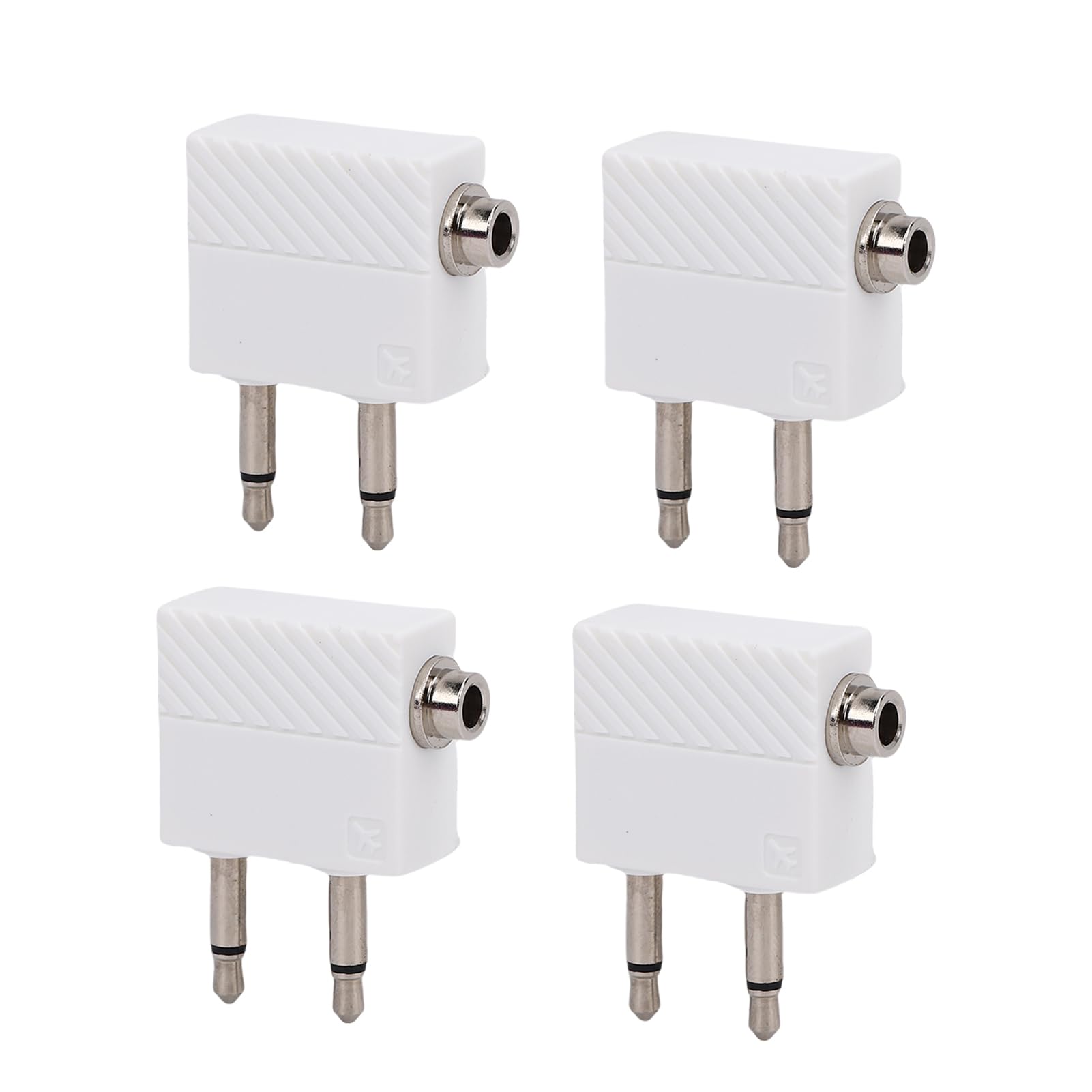 Ejoyous Adattatore per Cuffie per Aereo Convertitore per Cuffie per Compagnia Aerea in ABS Doppio Maschio da 3,5 Mm a Femmina da 3,5 Mm per i Viaggiatori Che Utilizzano Cablate per (4 pezzi)