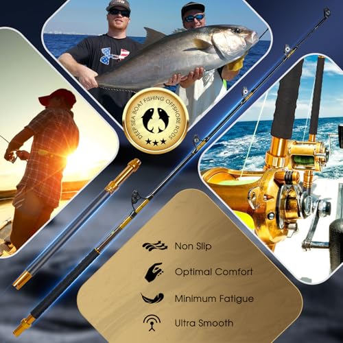 Caña de pescar TRHUNTER BK TROLLING ROD 6 feet para trolling en agua salada miniatura 2