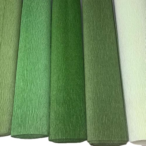 Papier crépon italien 180g vert de qualité premium pour art floral de précision