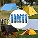 GEERTOP 6 Pack 5 mm Outdoor Guy Lines Tent Cords Lightweight Camping Rope with Aluminum Guylines Adjuster Tensioner for Camp Tent Tarp, Canopy Shelter, Hiking, Backpacking Blue
