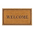 PLUS Haven Coco Coir Door Mat with Heavy Duty Backing, Welcome Doormat, 17.5" x 30" Size, Easy to Clean Entry Mat, Beautiful Color and Sizing for Outdoor and Indoor uses, Home Décor