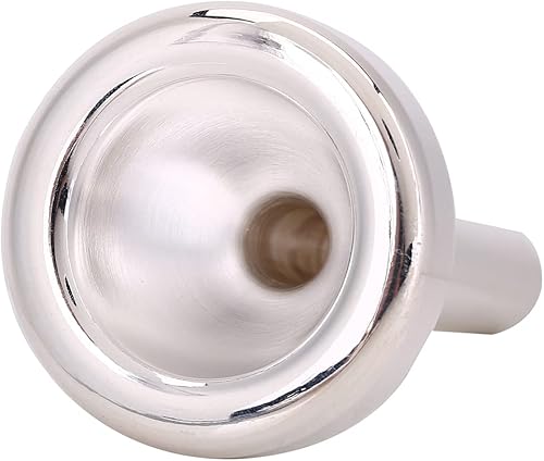 Miniatura 6 de Boquilla de trombón de vástago alto 12C Professonal Instrumentos Musicales Boquilla Accesorio Boquilla plateada Boquilla Trombón Boquilla
