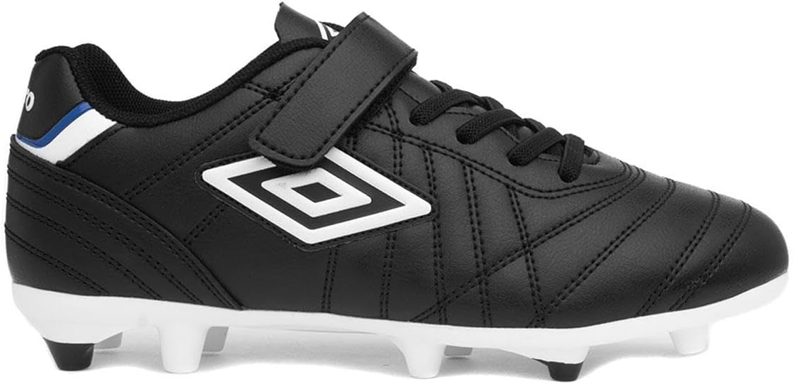 Umbro Childrens/Kids Speciali Liga Firm Leather Soccer Cleats (4 Big Kid) (Black/White)