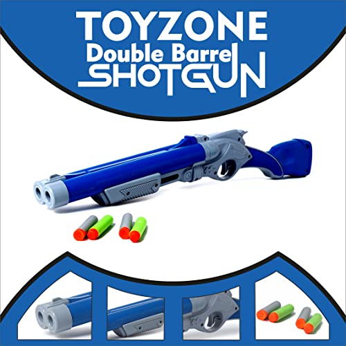 Image of Toyzone Doreamon Double Barrel Shotgun-58816 | Foam Blaster Double Barrel Gun | Safe and Long Range | Lock & Load Pump Action | 5-Play Shotgun Shells with Gun | Shotgun Boomstick | Pull & Action ProShot | For Kids, Teens, Adults