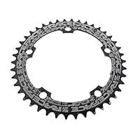 RACE FACE(レースフェイス) Narrow Wide 110 mm BCD、38t Chainring、9 – 12sp、BCD : 110、7075 - t6アルミ、ブラック RNW110X38BLK_Noir