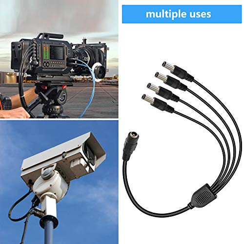 Image of DC Power Y Splitter Cable 1 Female to 4 Male Plug for CCTV Camera (1 to 4)