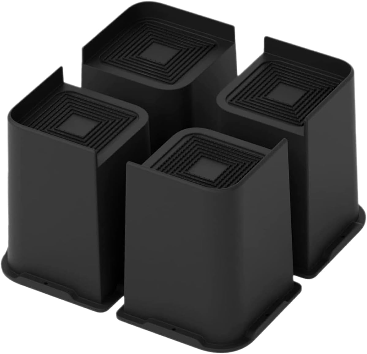 POPETPOP 4Pcs Furniture Risers for Desk Legs Heavy Duty Non Slip Couch Lifters Bed Leg Elevators for Sofa Table and Appliances Durable Rubber Design for Stability