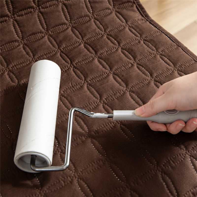 Image of HOMETHREADS Non-Slip Chair Cover-Universal Fit for Kitchen & Dining Chairs-Cushioned Comfort - Stylish Machine Washable Seat Cover-140x40cm (Brown, Pack of 2)
