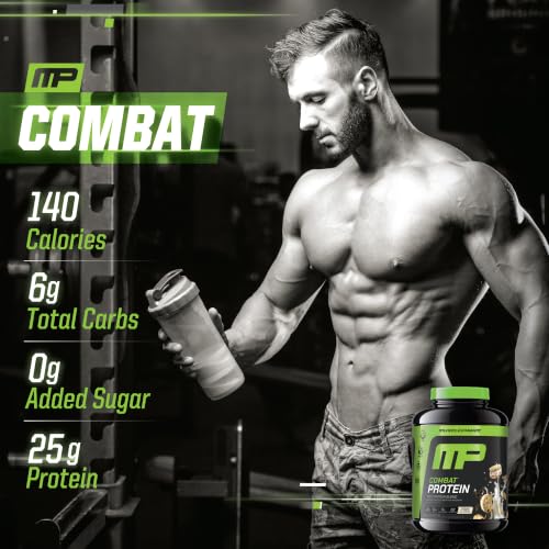 Image of MusclePharm Combat Protein Powder, Cookies 'N' Cream Flavor, Fuels Muscles for Productive Workouts, 5 Protein Sources including Whey Protein Isolate & Egg Albumin, Gluten Free, 4 lb, 52 Servings