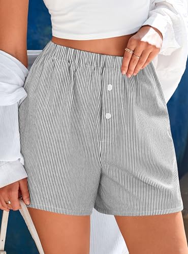 Image of PRETTYGARDEN Womens Summer Gingham Boxer Shorts