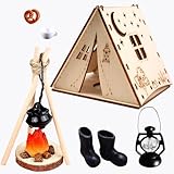 Weihnachtswichtel Set,Wichtel Zubehör Weihnachten, Miniatur Zelt, Miniatur Stiefel, Miniatur Wichtelhaus Zubehör, DIY Wichteltür Dekoration