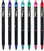 Pilot FriXion Synergy Clicker Erasable, Refillable, Retractable Gel Ink Pens, Extra Fine Point 0.5 mm, Pack of 7, Assorted Colors, FriXion Erasable Pens 0.5 - Ideal for School & Office Writing