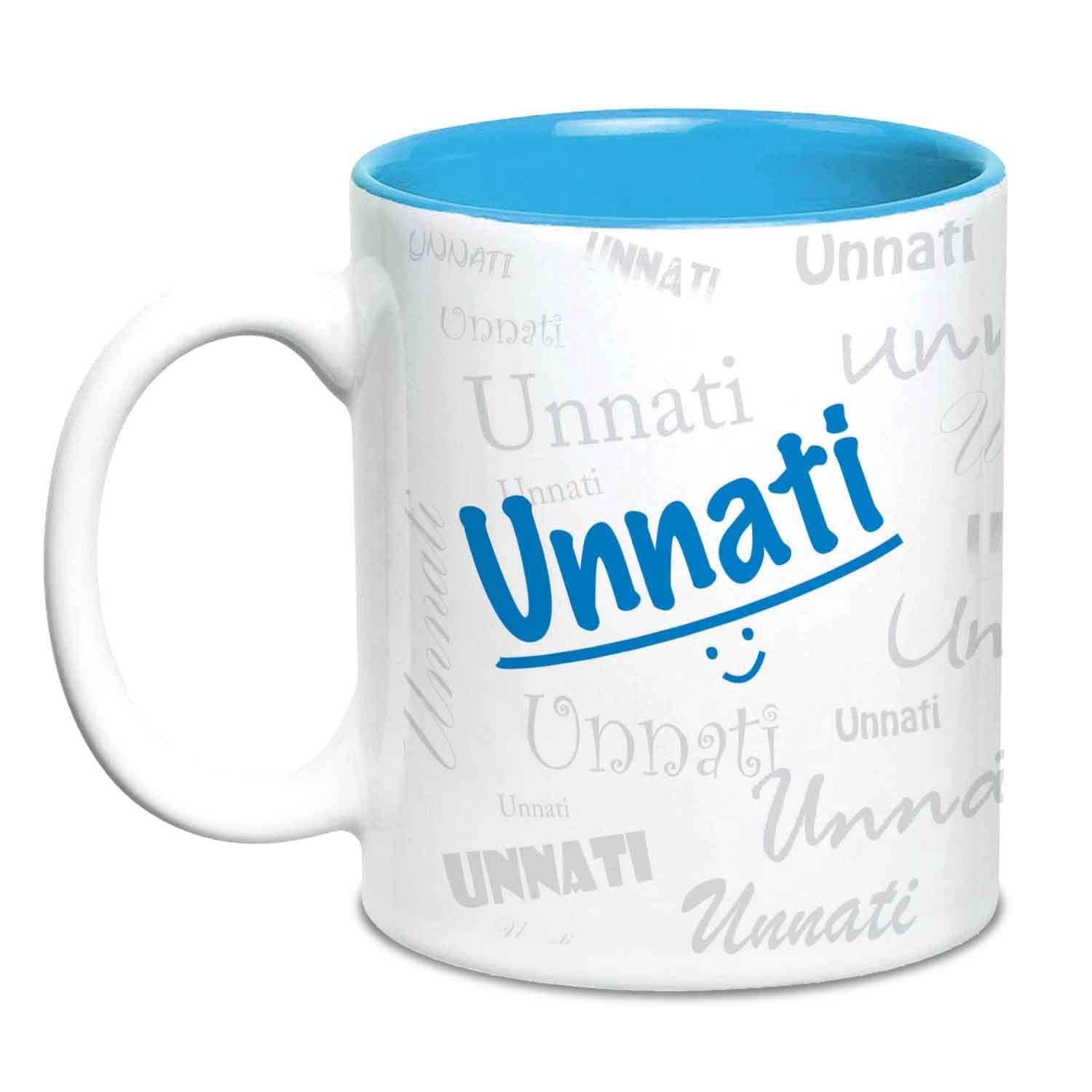 Hot MuggsMe Graffiti Mug - Unnati Personalised Name Ceramic, 315ml, 1 Unit