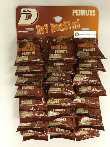 Big D Dry Roasted Peanuts 50g x 24 Packs on a PUB CARD