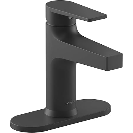 Kohler K-23484-4-BL Parallel Bathroom Sink Faucet, Matte Black ...