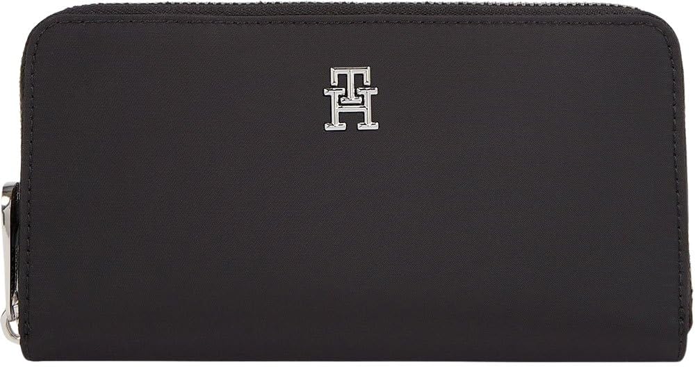 Tommy Hilfiger Donna Portafoglio Poppy Large Scomparti per Carte, Nero (Black), Taglia Unica