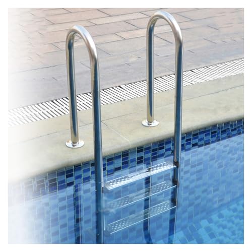 Escalera para piscina de acero inoxidable 3 peldaños miniatura 1