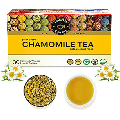 TEACURRY Chamomile Tea 30 Tea Bags Pure Chamomile Tea For Sleep