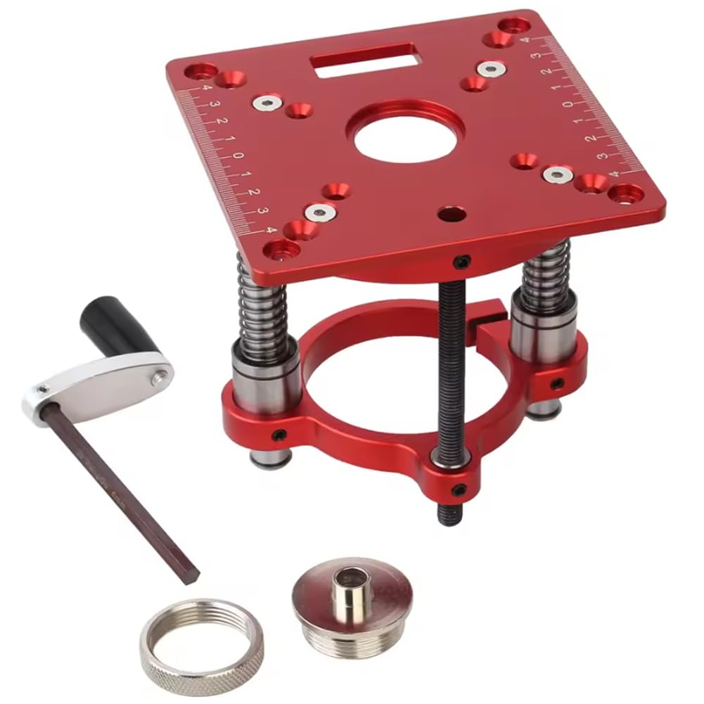 Oewwthy Router Lift Woodworking Router Table Insert Plate Lift Base Engraving Diy Tools For 63.5-65Mm Diameter Motors